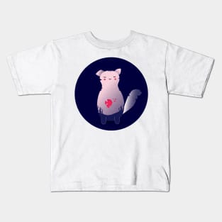 Fishyy cat illustration design - cute Kids T-Shirt